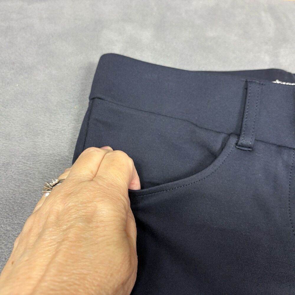 Betabrand Dress Pant Yoga Pants Size MP Medium Petite Navy Blue Bootcut Stretch - Picture 4 of 9